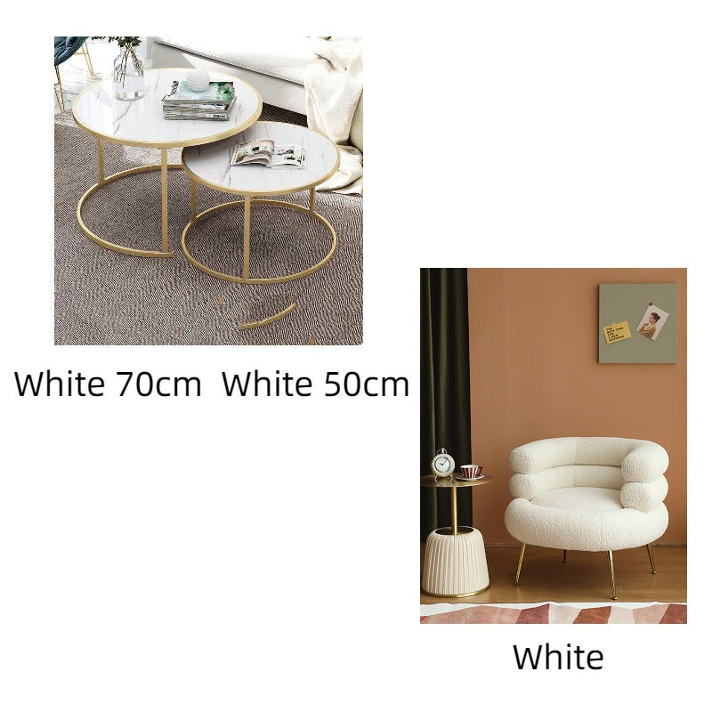 Hall Sofa Small Round Combination Coffee Table null