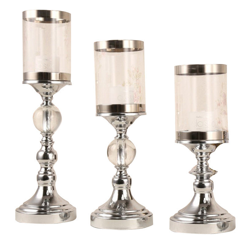 Three-piece Candle Holder Living Room Table Decoration null