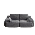 Luxury wide-wale corduroy cloud couch with plush cushions and cozy design, perfect for stylish, comfortable living spaces.