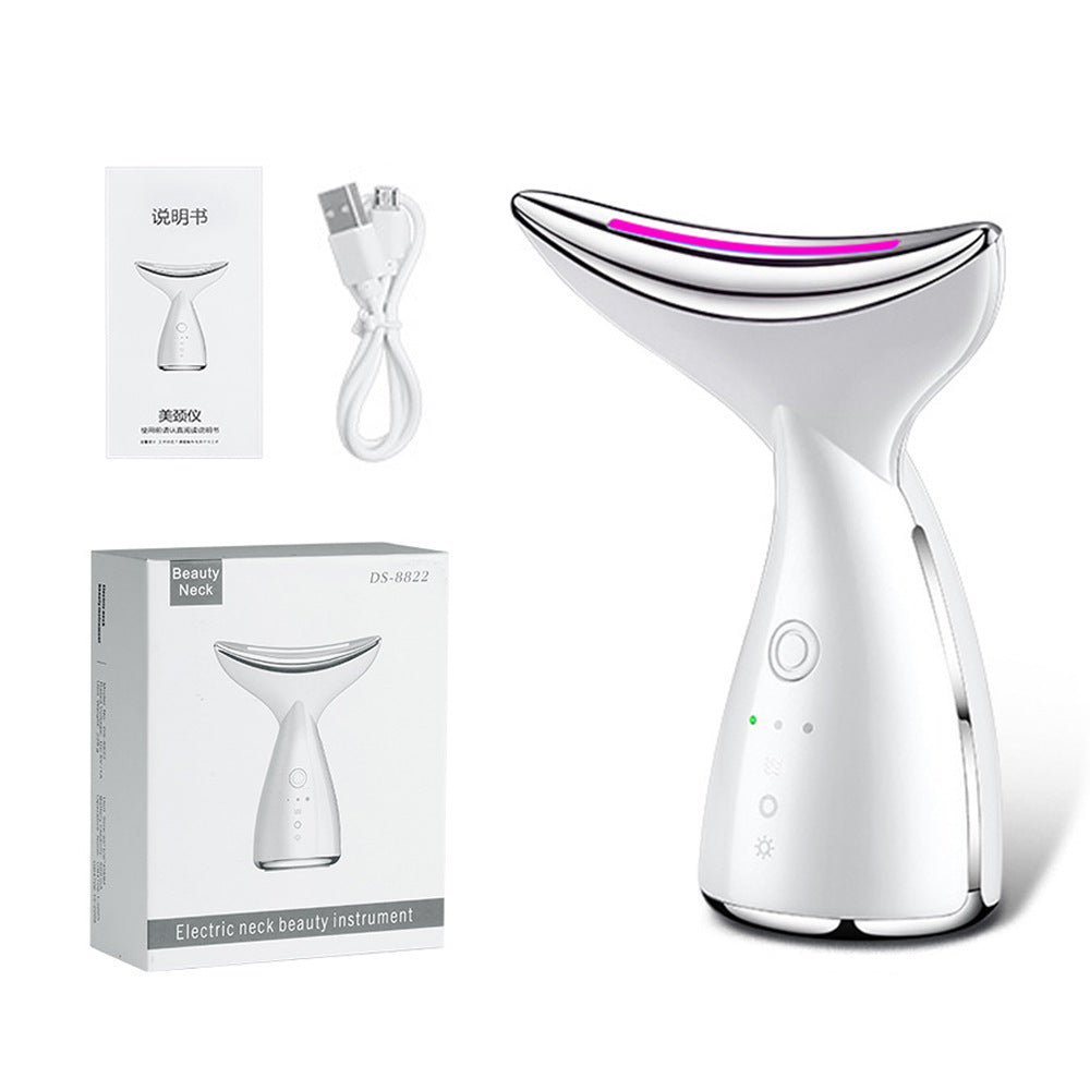 EMS Microcurrent Neck Face Beauty Device With 3 Colors LED Photon Therapy Skin Tighten Reduce Double Chin Face Lifting Devices null