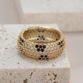 Live Broadcast Cross-border Hot Selling Full Diamond Color Zirconium Ring null