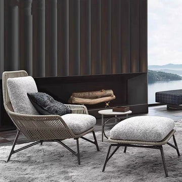Outdoor Rattan Sofa Tea Table Combination Courtyard Leisure null