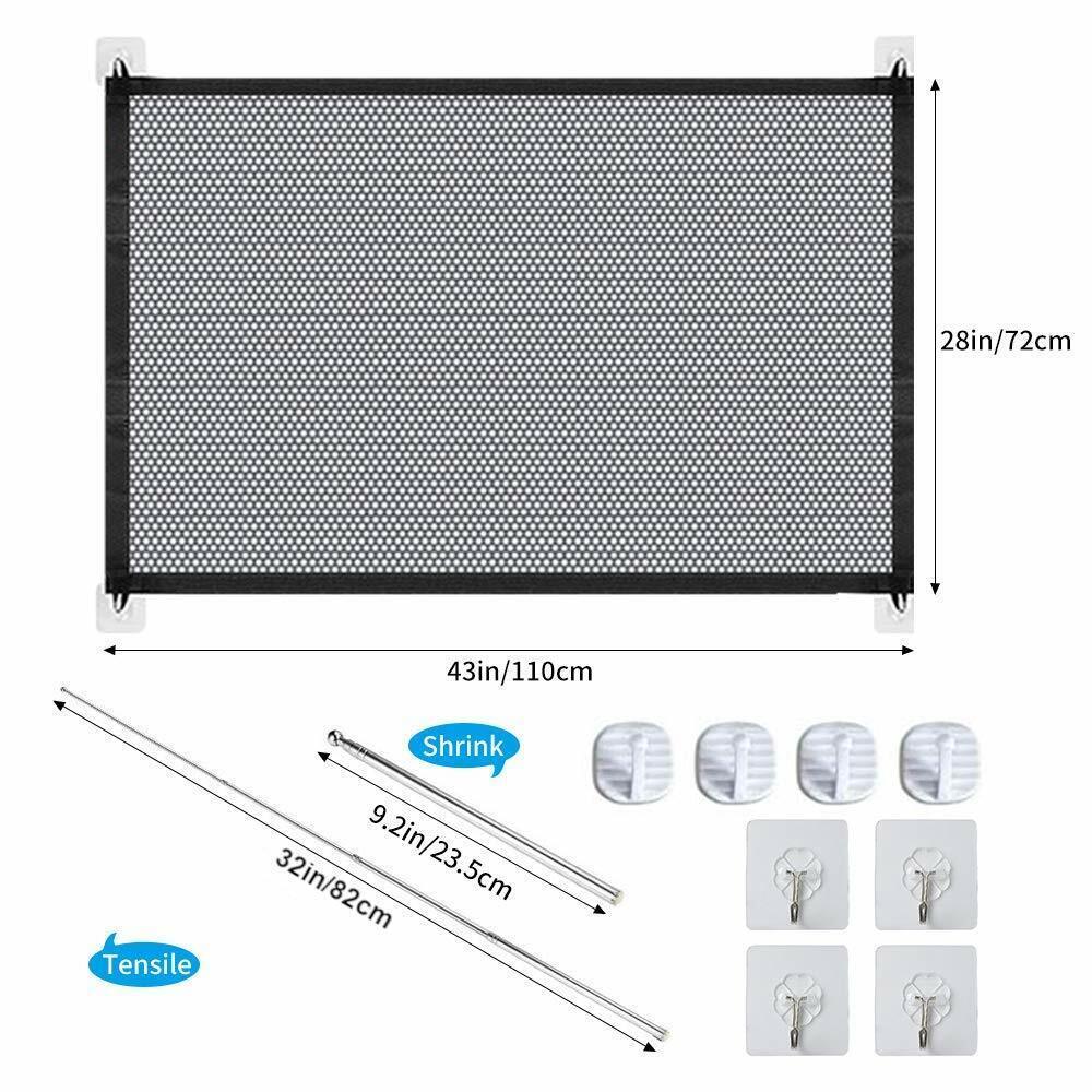 Pets Dog Cat Baby Safety Gate Mesh Fence Magic Portable Guard Net Stairs Doors null