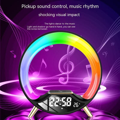 O Light Three In One Wireless Charging Multifunctional Bluetooth Speaker Night Light null