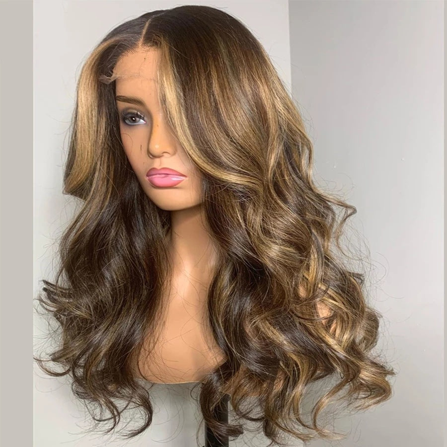 Medium And Long Curly Fashion Female Big Wave Real Human Hair Wig null