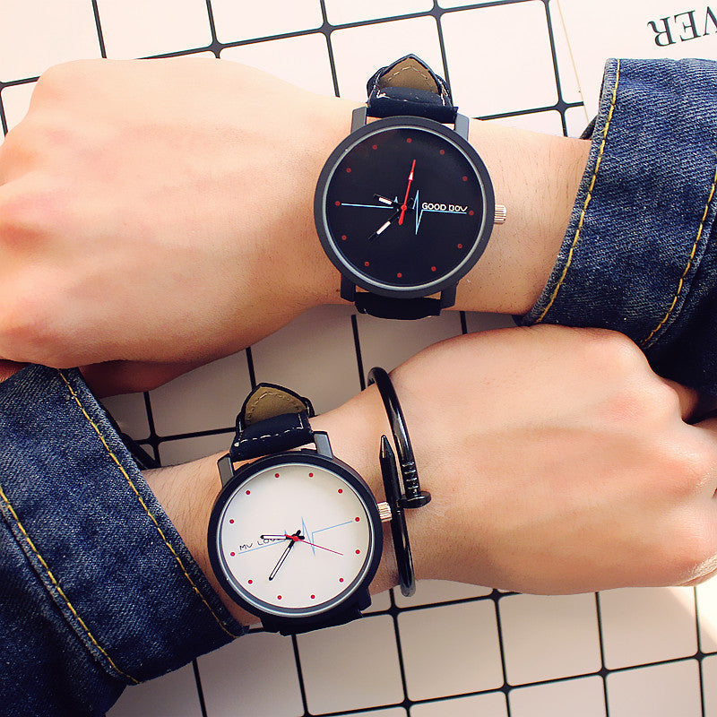 Student men and women couple watches null