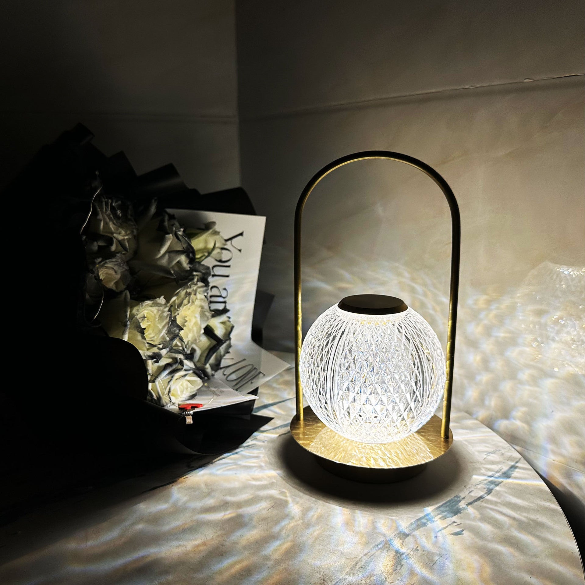 Retro Creative Portable Metal Table Lamp Bedside Ambient Night Light null