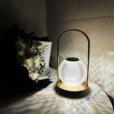 Retro Creative Portable Metal Table Lamp Bedside Ambient Night Light null