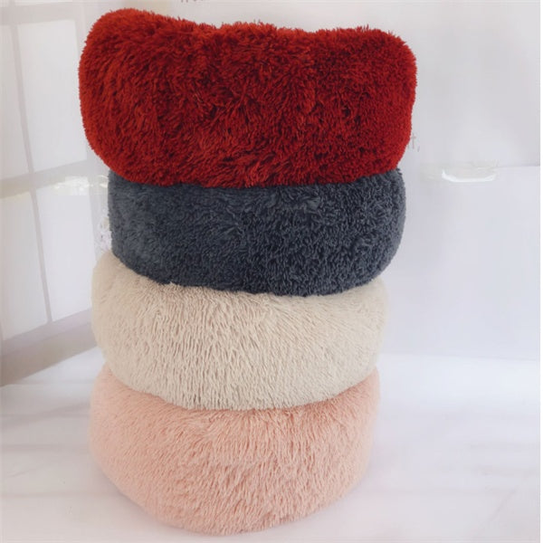 Round Long Hairy Autumn And Winter Nest Pad Cat Mattress null