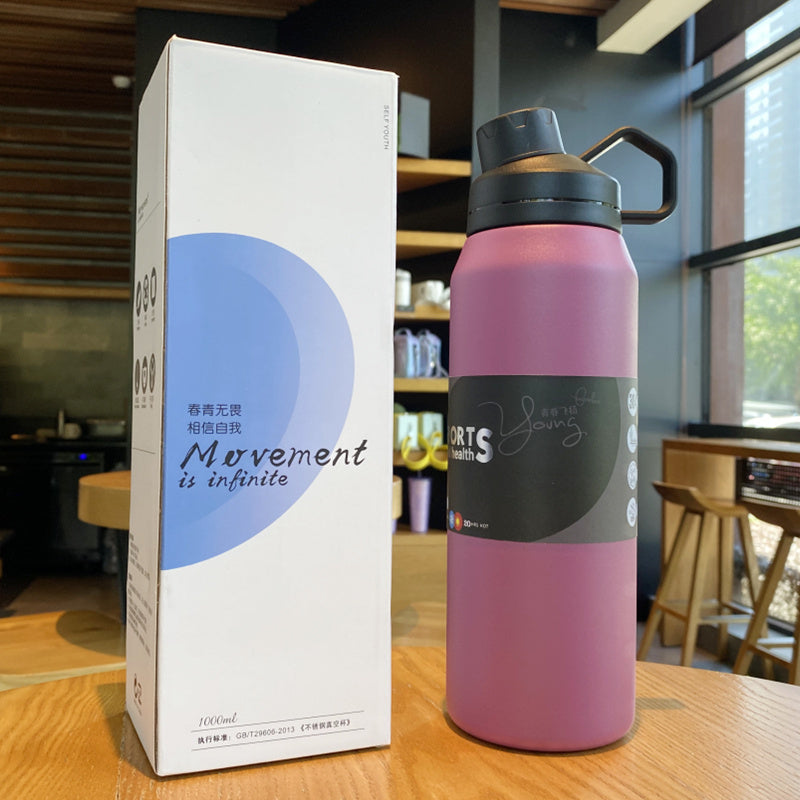 304 Stainless Steel Portable Large Capacity 1000ml Thermal Water Cup null