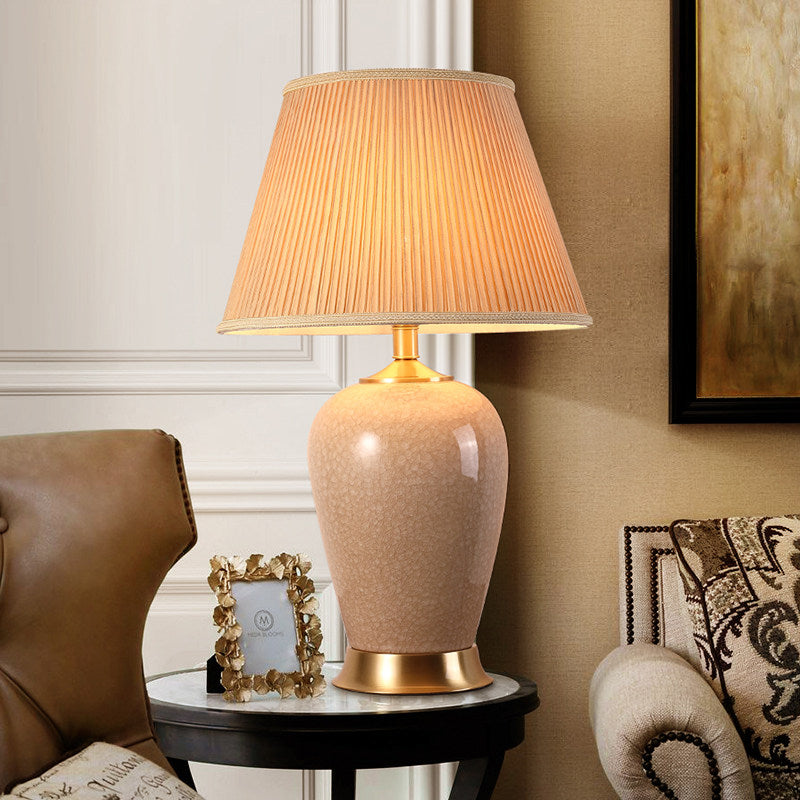 Jingdezhen Camphor Wood Ceramic American-Style Minimalist Chinese Table Lamp - Morderncharm store