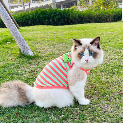 Striped Clothes Small Dog Pet Clothes Vest Type null