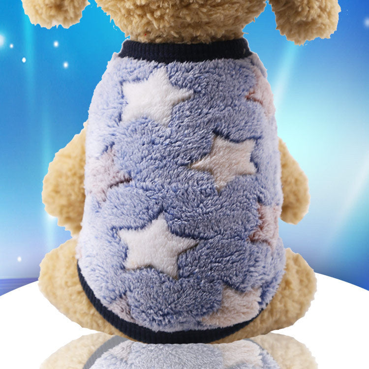 Flannel warm pet clothes null