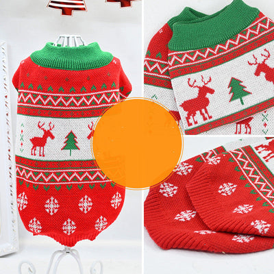 Cat Dog Snow Elk Christmas Warm Sweater null