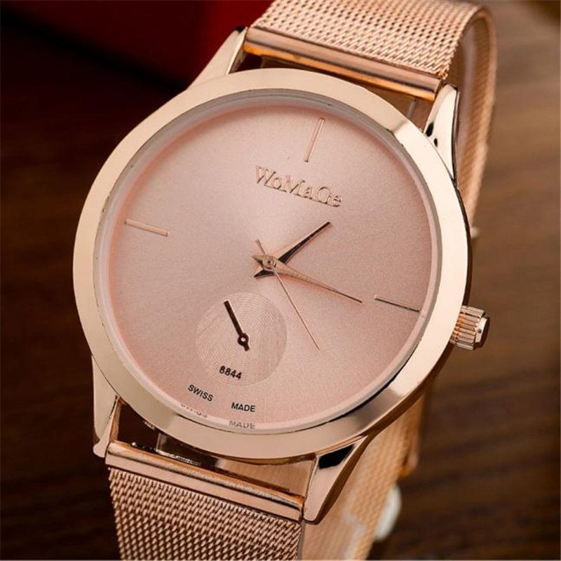 Fashion Alloy Belt Mesh Watch Unisex women's watches Minimalist Style Quartz Watch relogio feminino saat Watches for women null