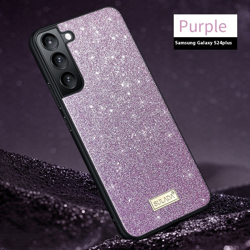 Glitter Leather Case Drop-resistant S23Ultra Phone Case null