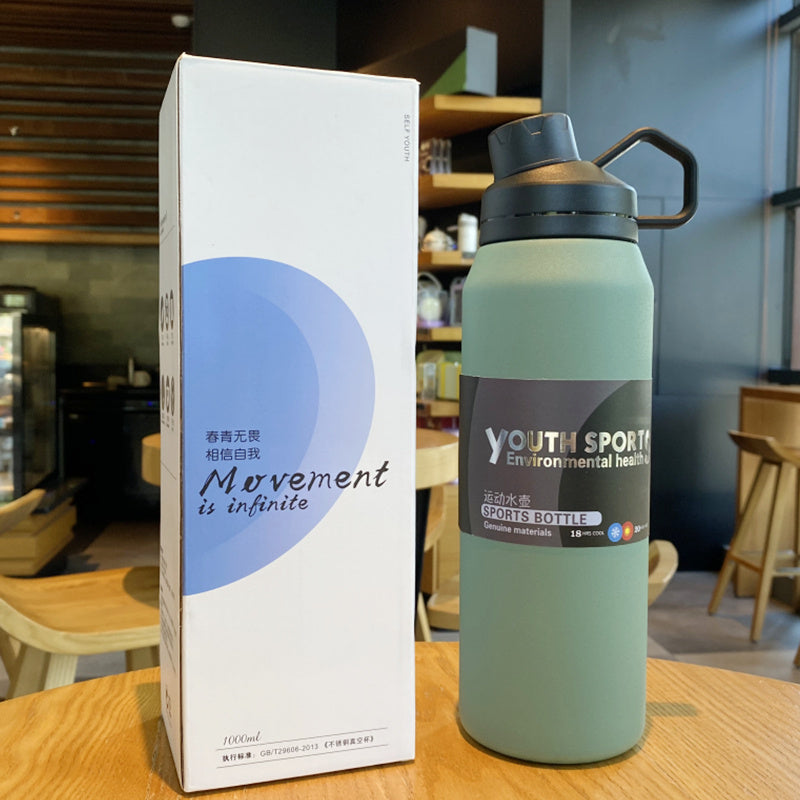 304 Stainless Steel Portable Large Capacity 1000ml Thermal Water Cup null