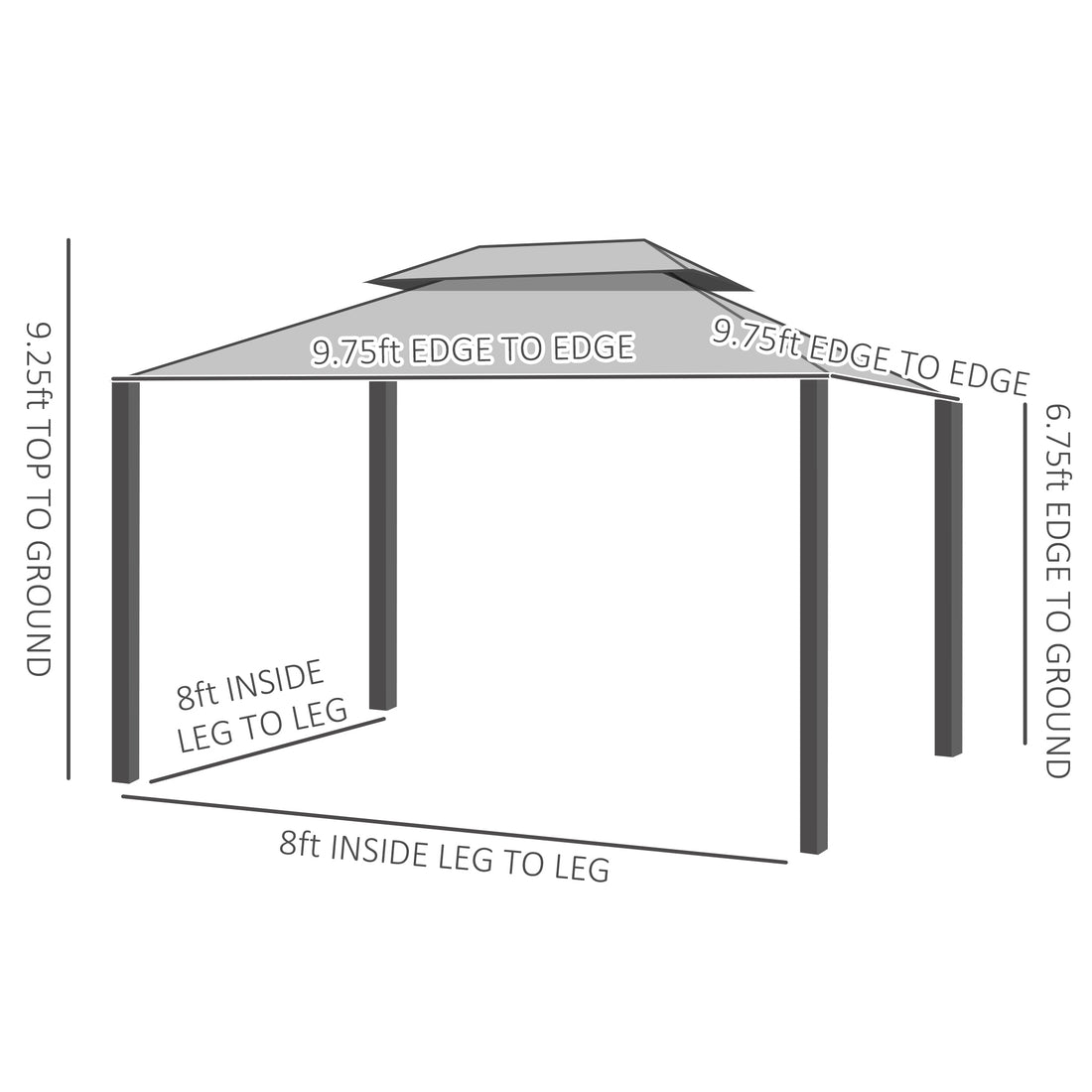 10' x 10' Hardtop Gazebo Canopy with Polycarbonate Roof, Aluminum Frame, Permanent Pavilion Outdoor Gazebo with Netting, for Patio, Garden, Backyard, Deck, Lawn, Black