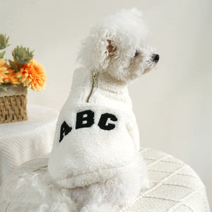 Pet Ring Dog Cat Clothes Autumn And Winter New Warm Zipper Coat null