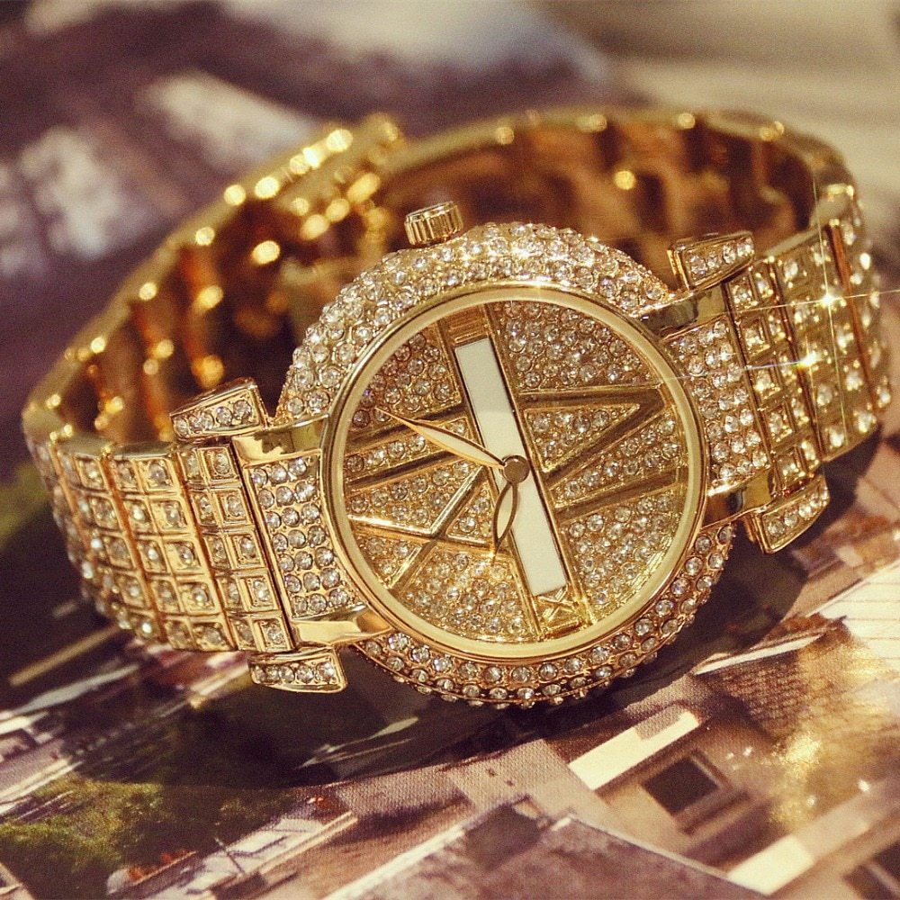 Luxury Diamond Women Watches Fashion Brand Stainless Steel Bracelet Wrist Watch Women Design Quartz Watch Clock relogio feminino null