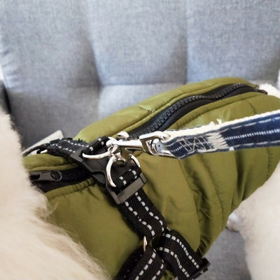 Waterproof Dog Clothes Winter Dog Coat With Harness Warm Pet Clothing Big Dog Jacket Chihuahua Labrador Coat Costume null
