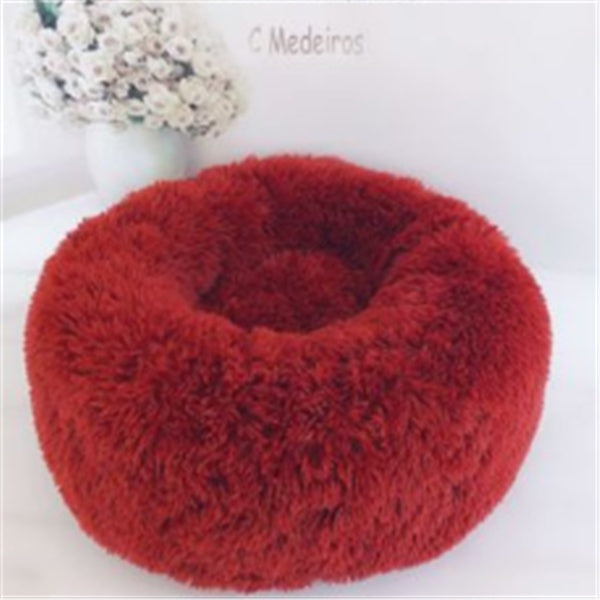 Round Long Hairy Autumn And Winter Nest Pad Cat Mattress null