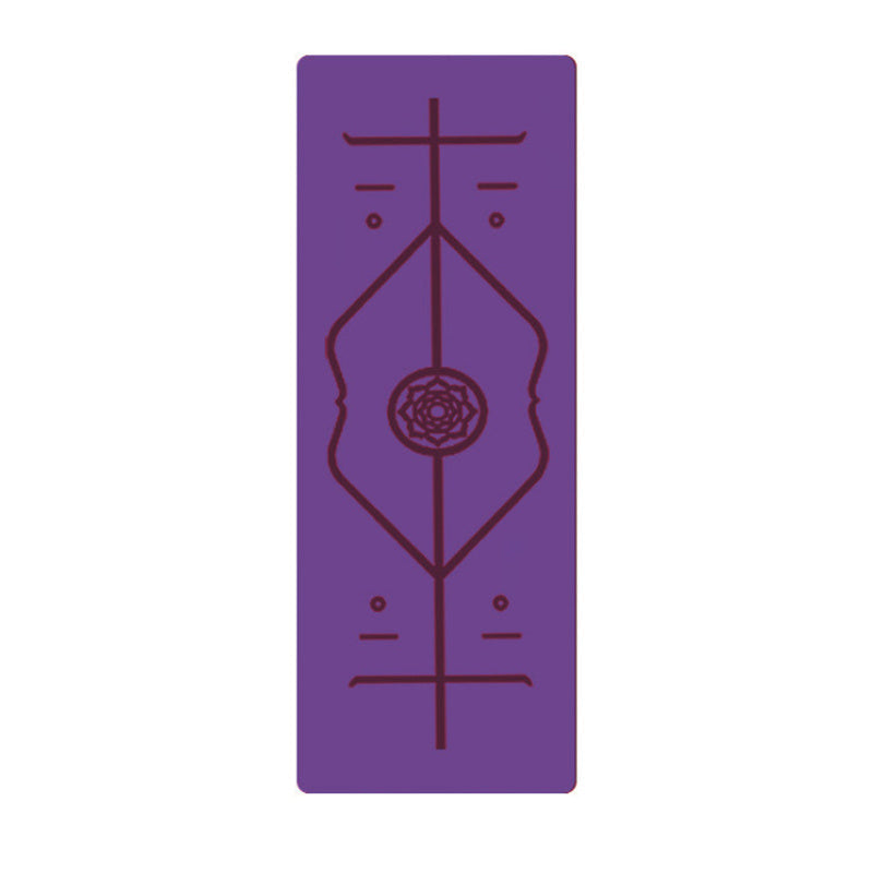 Non Slip TPE Yoga Mat Position Line Beginner null