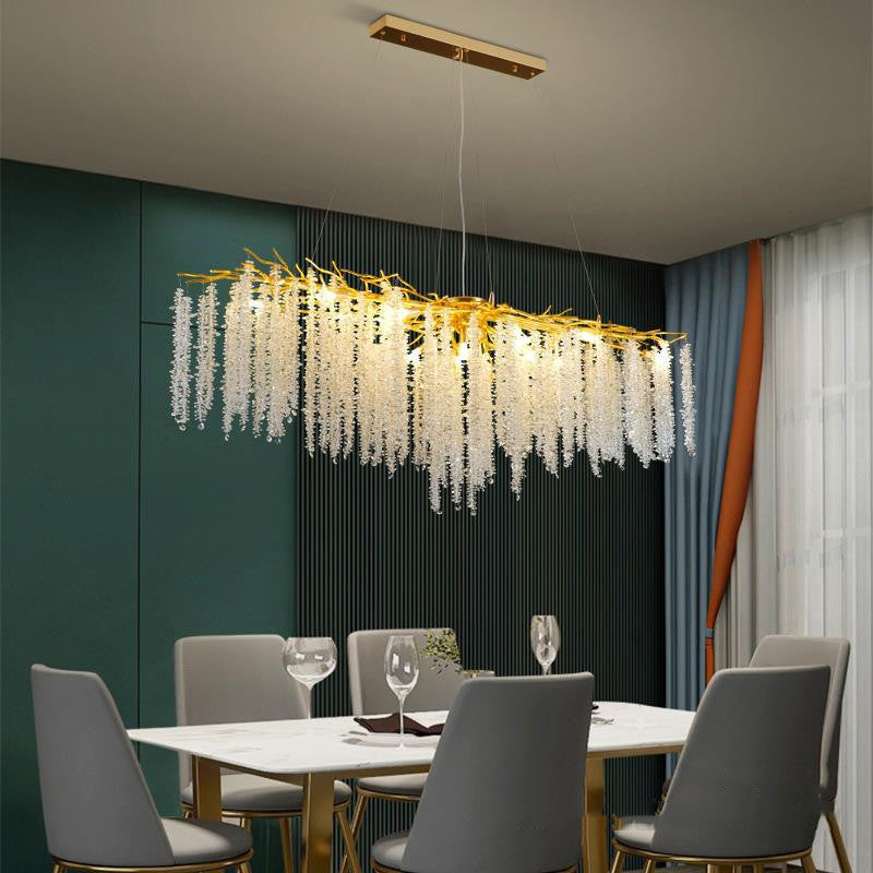 Villa Living Room Crystal Chandelier Light Luxury Restaurant Bar Table Lamp - Morderncharm store