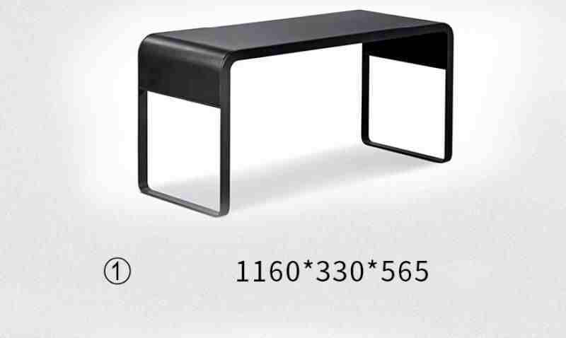 Telescopic Household Iron Art Leather Face Rectangular Coffee Table null
