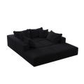 Oversized Sponge Cloud Sofa,Modern Upholstered Sectional Sofa Couch Set,Modular 162 L Shaped Sectional Living Room Sofa Set With 6 Pillows,Free Combination Sofa Couch For Living Room,Bedroom - Morderncharm store