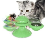 Cat Rotating Windmill Multi-Function Toys Itch Scratching Device Teeth Shining Toy null
