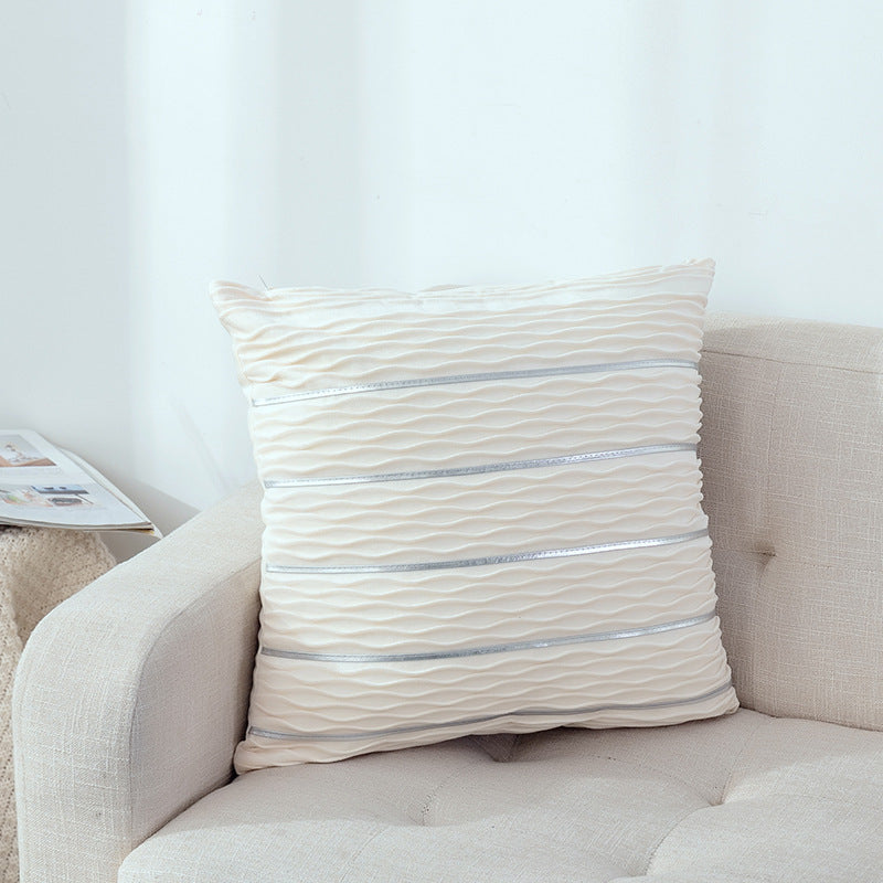 Simple Luxury Striped Velvet Pillow Cover Pillow Cushion Cover Pillow Case Covers for Sofa Flannel Velvet Sofa Cushion Cover null