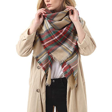 Classic Tartan Plaid Oversized Blanket Scarf