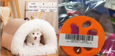 New Splice Portable Pet Nest Portable Autumn And Winter Warm Dog Nest Moisture-proof Long Fur Cat Nest Cross Border Pet Nest null