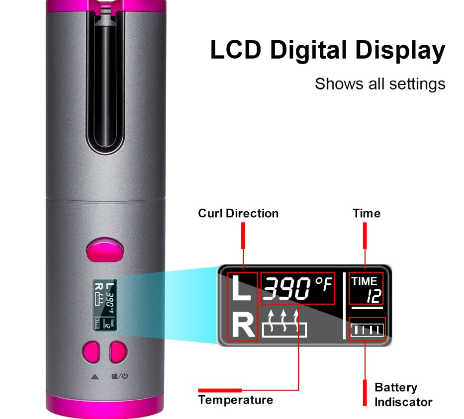Curling Iron USB Wireless Multifunctional Charging Curler null