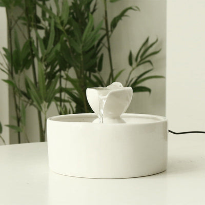 Smart Circulation Drinking Bowl Fountain Ceramic For Cats null
