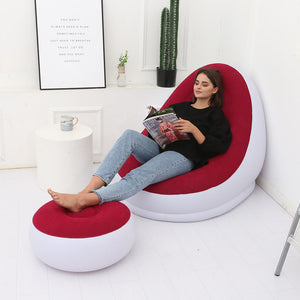 Lazy Bean Bag with Inflatable Folding Sofa null