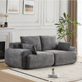 Luxury wide-wale corduroy cloud couch with plush cushions and a modern design, perfect for stylish living room seating.