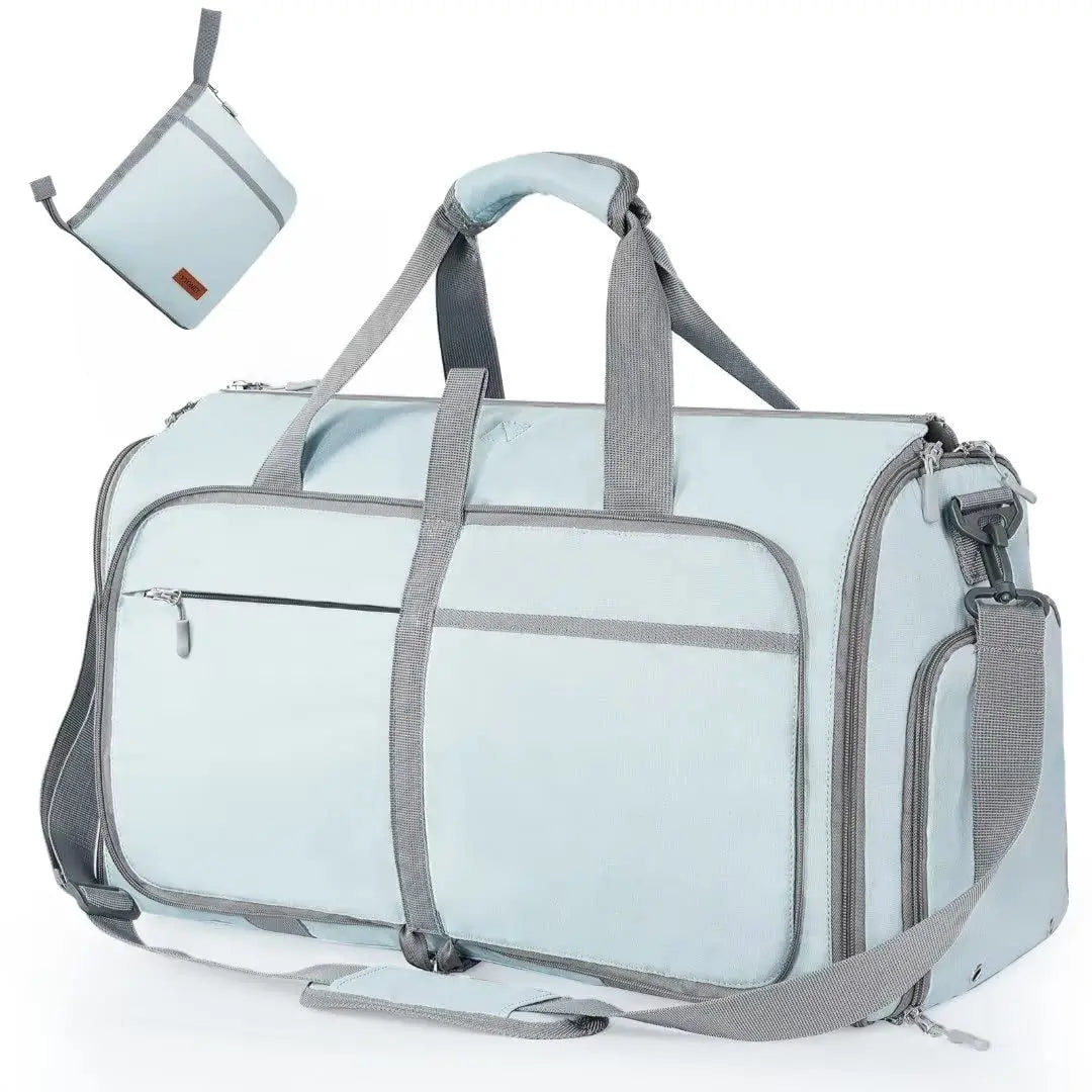 Large Capacity Travel Duffle Bag Women's Handbag Folding Suit Bag Waterproof Clothes Totes null