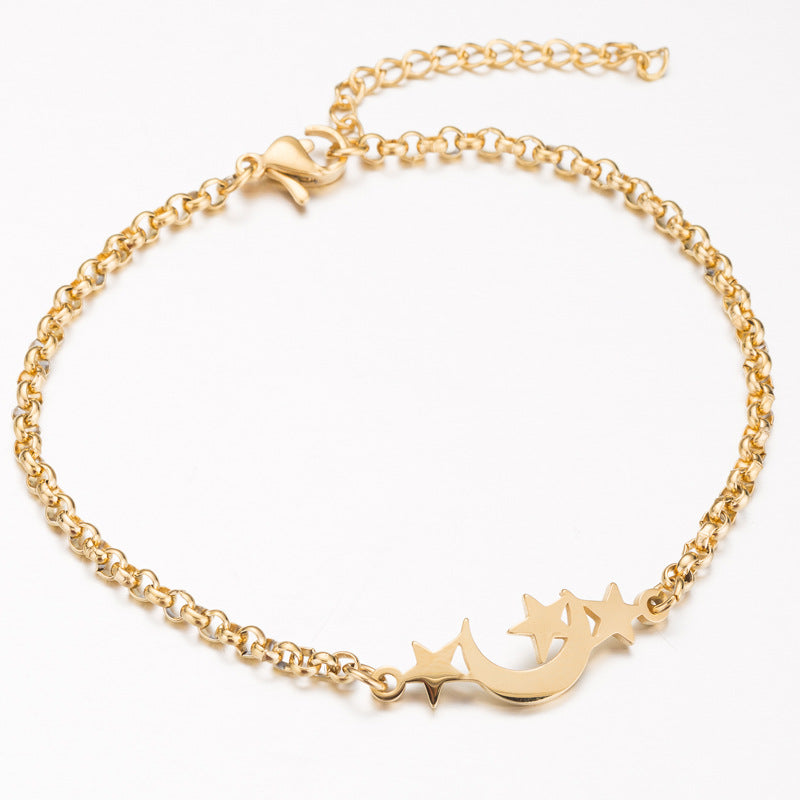 Stainless steel Xingyue bracelet featuring a sleek, modern design with polished links, ideal for stylish wrist accessories.