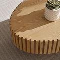 Modern Fluted Round Coffee Table - Morderncharm store