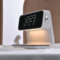 Creative 3 In 1 Bedside Lamp Wireless Charging LCD Screen Alarm Clock  Wireless Phone Charger null