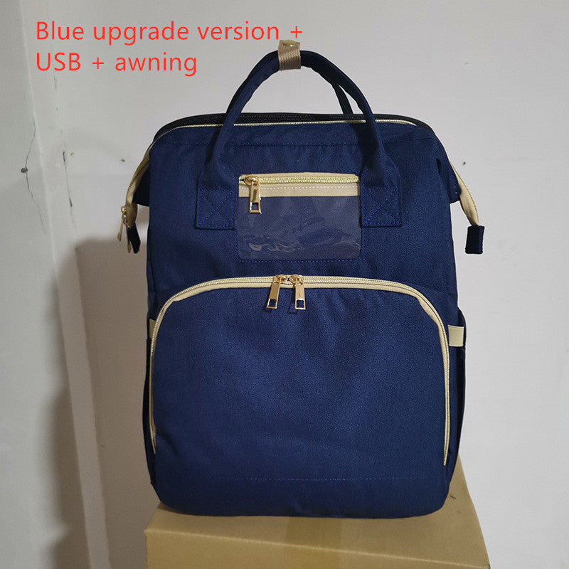 USB Charging Version Mommy Bed Backpack Folding Large Capacity Multi-function null