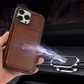 Leather Case Card Insertion Magnetic Wallet Protection Case Phone Case null
