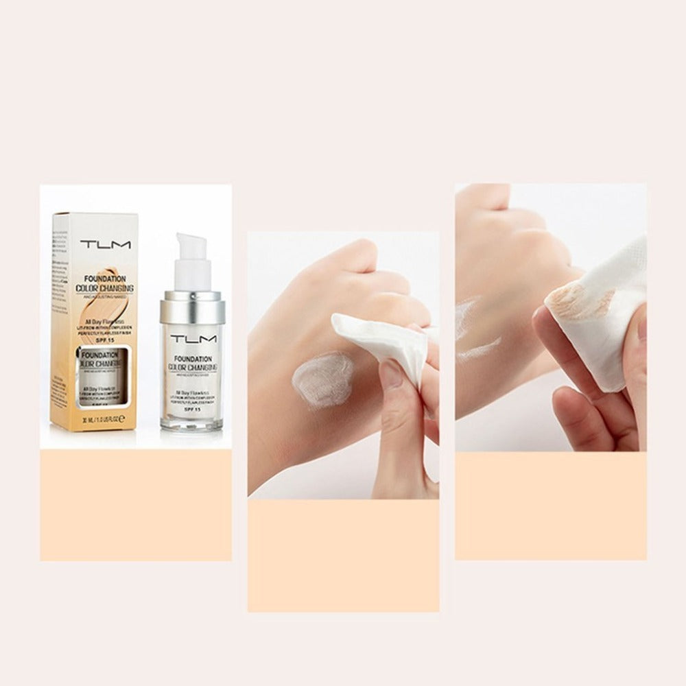 Temperature Liquid Foundation Concealer Portable Natural Color  Makeup Foundation BB Concealer null