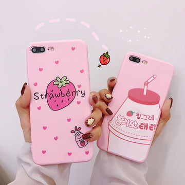 Strawberry milk phone case null
