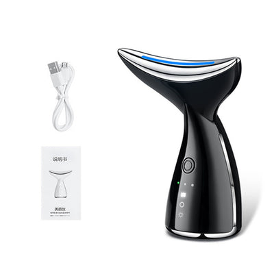 EMS Microcurrent Neck Face Beauty Device With 3 Colors LED Photon Therapy Skin Tighten Reduce Double Chin Face Lifting Devices null