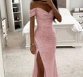 Luxury Black & Gold Velvet One-Shoulder Maxi Gown - Morderncharm store