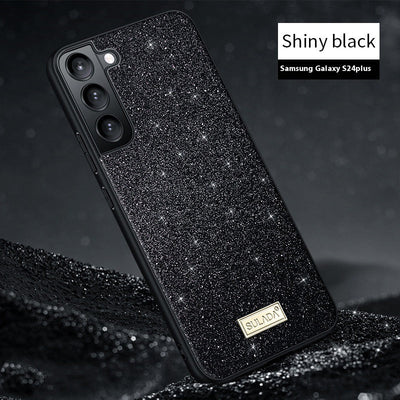 Glitter Leather Case Drop-resistant S23Ultra Phone Case null