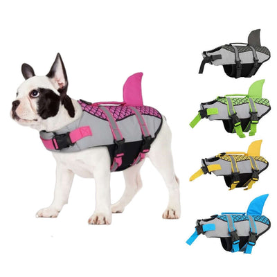 Swim Pet Dog Life Jacket Vest Clothes Life Vest Collar Harness Pets Swimming Summer Swimwear Scales Shark Pet Products null